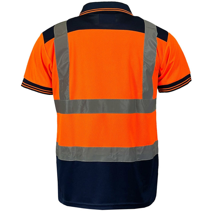 Mens Hi Vis Visibility Short Sleeved Polo Shirt - hv322