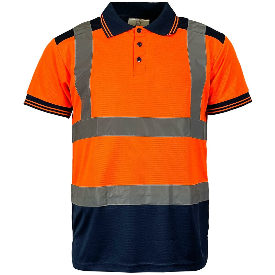 Mens Hi Vis Visibility Short Sleeved Polo Shirt - hv322