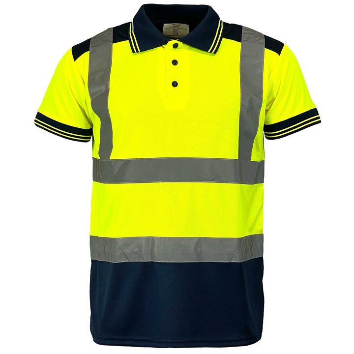 Mens Hi Vis Visibility Short Sleeved Polo Shirt - hv322