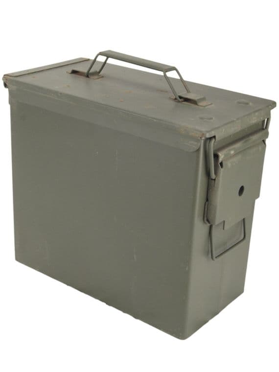 Tall 50 Cal Ammo Tin Grade A