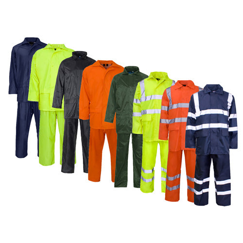 Supertouch Waterproof Plain and Hi Vis Reflective Rainsuits-0