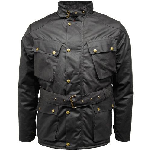 Mens wax biker jacket sales uk